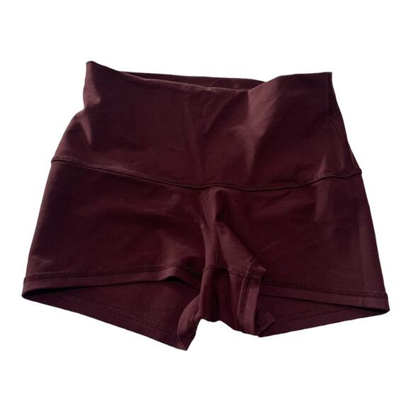 Lululemon Boogie short size 6 reversible roll down wind berry burgundy shorties - Picture 3 of 9